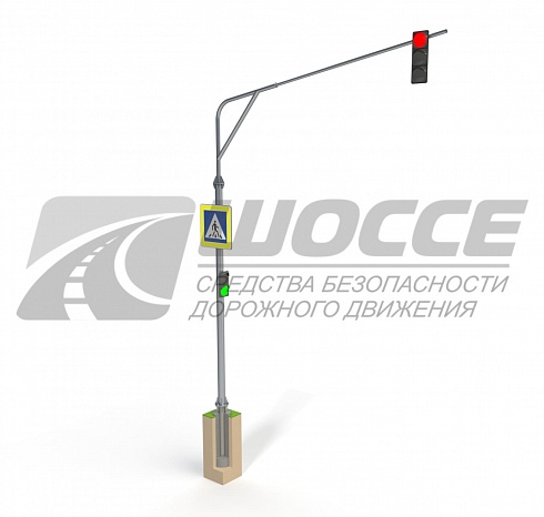Опора ОМГФ-СВ-6,0-4,5 г-образная для светофоров, продаж и установка