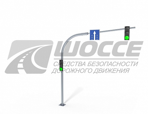 Дорожная Г-образная опора СОД-Г 6,9-8,0 для светофоров и дорожных знаков